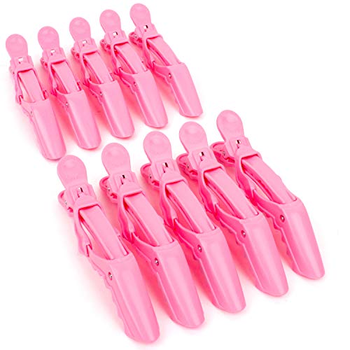 Product Cover The Hair Shop Shark Clip | Enhanced Croc Crocodile Alligator Grip Clip | Sectioning Tool for Women | US Patented | Professional Salon Quality (10 Pack) (Pink)
