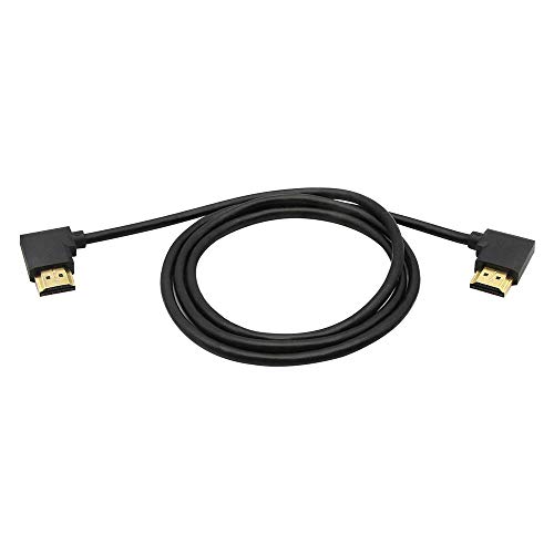 Product Cover SinLoon 90 Angle HDMI Cable Gold Plated High Speed Right & Left Degree HDMI Male to Male Adapter Cable Supports Ethernet, 3D and Audio Return(HDMI R-HDMI L,1m) (1M)