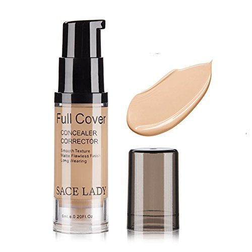 Product Cover Pro Full Cover Liquid Concealer, Waterproof Smooth Matte Flawless Finish Creamy Concealer Foundation for Eye Dark Circles Spot Face Concealer Makeup, Size:6ml/0.20Fl Oz, Warm Natural