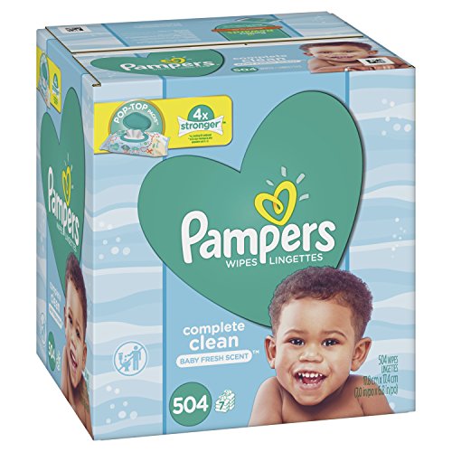 Product Cover Baby Wipes, Pampers Sensitive Water Baby Diaper Wipes, Complete Clean Scented, 7X Pop-Top Packs, 504 Total Wipes