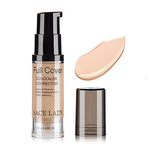 Product Cover Pro Full Cover Liquid Concealer, Waterproof Smooth Matte Flawless Finish Creamy Concealer Foundation for Eye Dark Circles Spot Face Concealer Makeup, Size:6ml/0.20Fl Oz, Natural