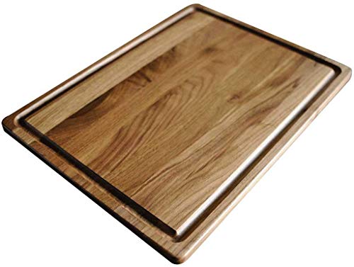 Product Cover Walnut Wood Cutting Board by Virginia Boys Kitchens - 20x15 American Hardwood Chopping and Carving Countertop Block with Juice Drip Groove