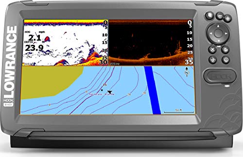 Product Cover Lowrance HOOK2 9 - 9-inch Fish Finder with SplitShot Transducer and US / Canada Navionics+ Map Card ...