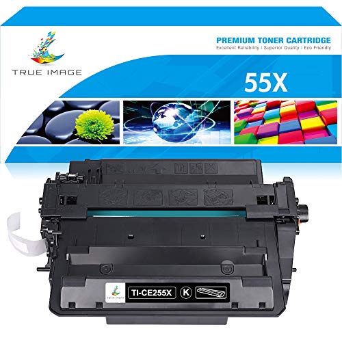 Product Cover True Image Compatible Toner Cartridge Replacement for HP CE255X 55X CE255A 55A Laserjet P3015dn P3015d P3015n P3015x Enterprise 500 MFP M521dn M521dw M525f M525dn M525c (Black, 1-Pack)