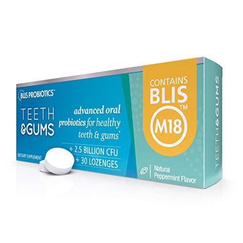 Product Cover BLIS Teeth & Gums Oral Probiotics for Mouth - Most Potent BLIS M18 Formula Available, 2.5 Billion CFU - Mouth Probiotic for Tooth and Gum Health, Adults and Kids - Sugar-Free Lozenges, 30 Day Supply