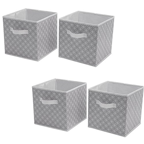 Product Cover Delta Children 4-Pack Deluxe Water-Resistant Storage Cubes, Infinity/Grey