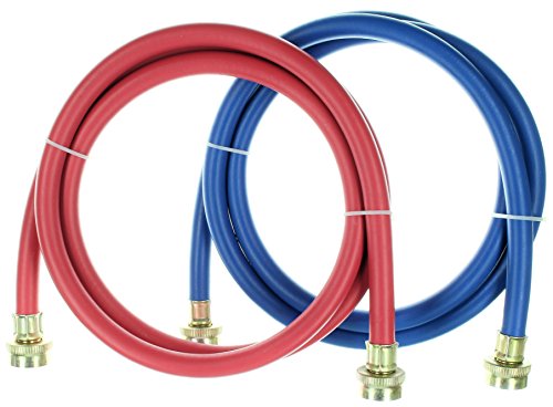 Product Cover Kelaro Rubber Washing Machine Hoses 6 ft Long (2 Pack) - Color Coded