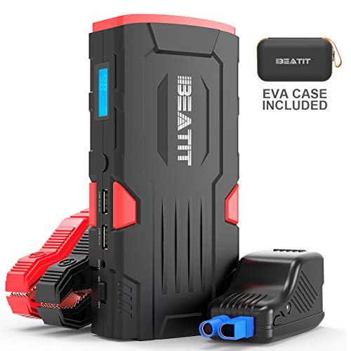 Product Cover BEATIT LJ-D11 Large QDSP 800Amp 18000mAh Peak 12V Car Jump Starter (Up to 7.5L Gas and 5.5L Diesel) Portable Power Bank Auto Battery Booster with Intelligent Jumper Cables, 12. Cubic_inches