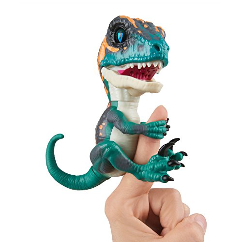 Product Cover Untamed Raptor by Fingerlings - Fury (Blue) - Interactive Collectible Dinosaur - By WowWee