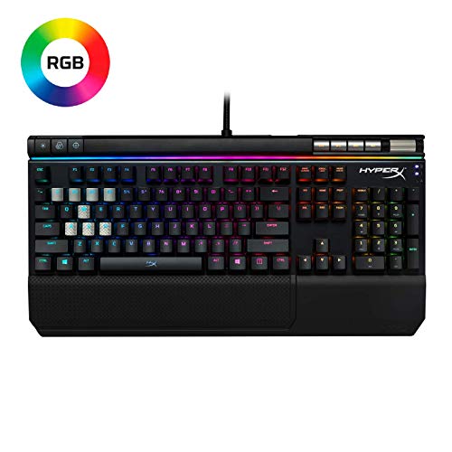 Product Cover HyperX Alloy Elite RGB - Mechanical Gaming Keyboard - Software-Controlled Light & Macro Customization - Wrist Rest - Media Controls - Linear & Quiet - Cherry MX Red - RGB LED Backlit (HX-KB2RD2-US/R1)