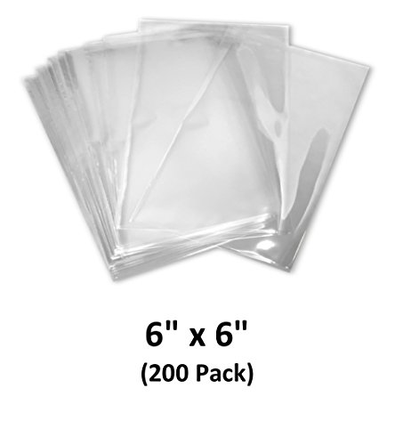 Product Cover 6x6 inch Odorless, Clear, 100 Guage, PVC Heat Shrink Wrap Bags for Gifts, Packagaing, Homemade DIY Projects, Bath Bombs, Soaps, and Other Merchandise (200 Pack) | MagicWater Supply