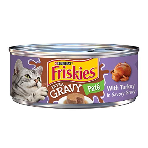 Product Cover Purina Friskies Gravy Pate Wet Cat Food, Extra Gravy Pate With Turkey in Savory Gravy - (24) 5.5 oz. Cans