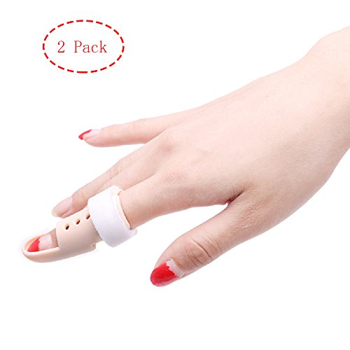 Product Cover Thinvik [2 Piece] Plastic Mallet Dip Finger Support Brace Splint Joint Protection Injury - Knuckle 48-53mm
