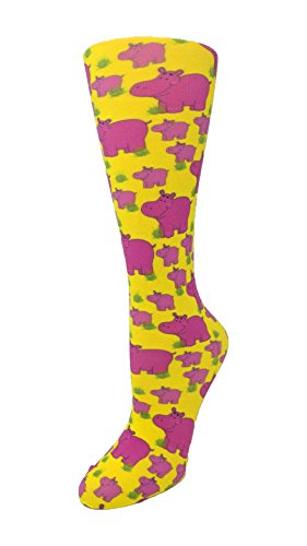 Product Cover Cutieful Women's Nylon 8-15 Mmhg Compression Sock Happy Hippos , Patterned , Women's Shoe Sizes 5-11