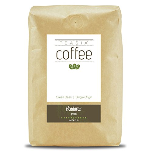 Product Cover Teasia Coffee, Honduras, Single Origin, Green Unroasted Whole Coffee Beans, 5-Pound Bag