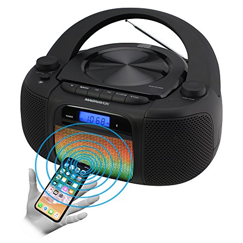 Product Cover Magnavox MD6972 CD Boombox with Digital AM FM Radio Color Changing Lights and Bluetooth Wireless Technology