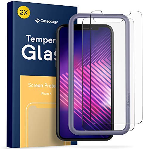 Product Cover Caseology Tempered Glass for Apple iPhone Xs Screen Protector (2018) / for iPhone X Screen Protector (2017) - 2 Pack