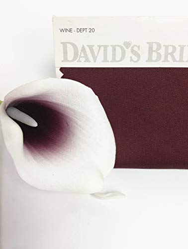 Product Cover Angel Isabella 10pc Set of Real Touch Calla Lily-Keepsake Artificial Calla Lily with Small Bloom Perfect for Making Bouquet, Boutonniere,Corsage.Quality Keepsake Artificial Flower (Picasso Burgundy)