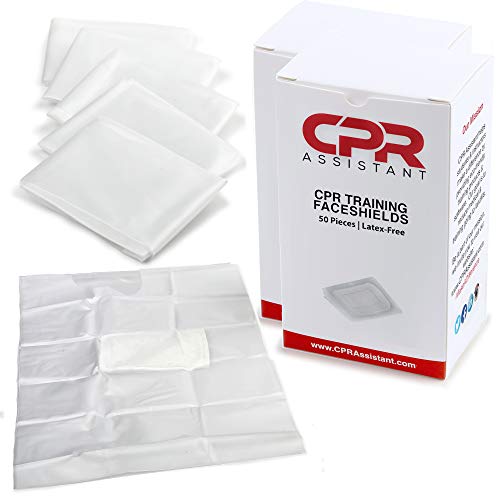 Product Cover CPR Assistant Latex Free Disposable CPR Face Shields For CPR Training, First Aid Training Supplies on Practice Manikin (2 Pack Bundle for 100pc Total)