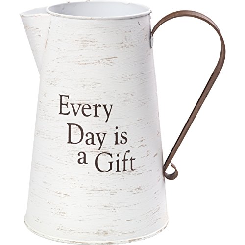 Product Cover Precious Moments Every Day is A Gift Rustic Farmhouse Distressed Metal Decorative Container & Vase Home Décor 173430