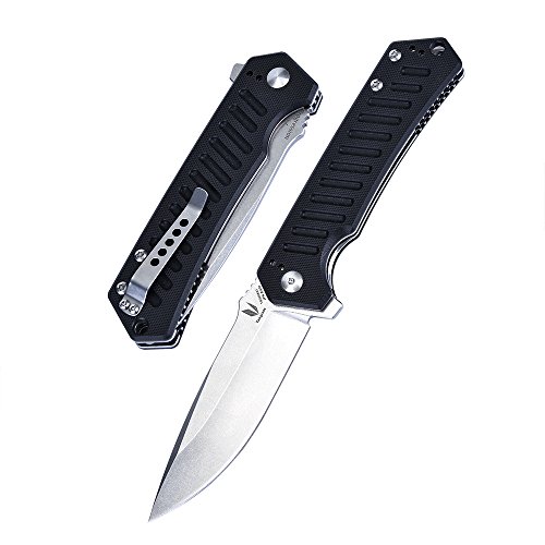 Product Cover TANGRAM Folding Pocket Knife ACUTO440 Drop-Point Sharp Blade Liner Lock Black G10 Handle Flipper Knife,Dirk Pinkerton Progression TG3008A1