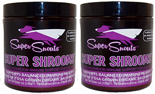 Product Cover Super Snouts Super Shrooms Super 7 Organic Medicinal Mushroom Blend 5.28oz Jar w/Scoop