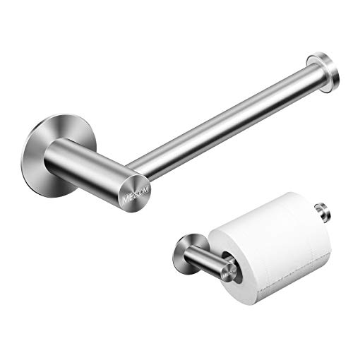 Product Cover Toilet Paper Holder MEZOOM Self Adheaive Toilet Roll Holder 304 Stainless Steel Wall Mounted Tissue Paper Hanger with 3M Replacement Adhesive for Bathroom Kitchen Lavatory (1 Pcs)