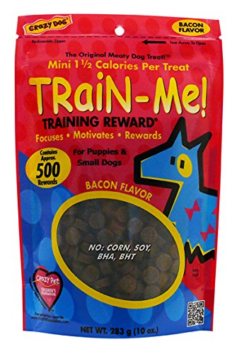 Product Cover Crazy Dog Train-Me! Bacon Mini Training Reward Treats (1 Pouch), 10 Oz
