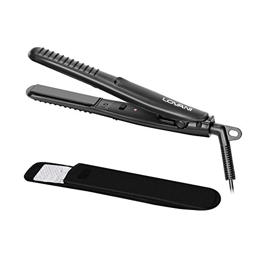 Product Cover LOVANI Mini Flat Iron Travel Size Nano Titanium Dual Voltage Portable Hair Flat Iron For Worldwide Use 0.5 Inch Hair Straightener with Professional Heat Resistant Travelling Bag