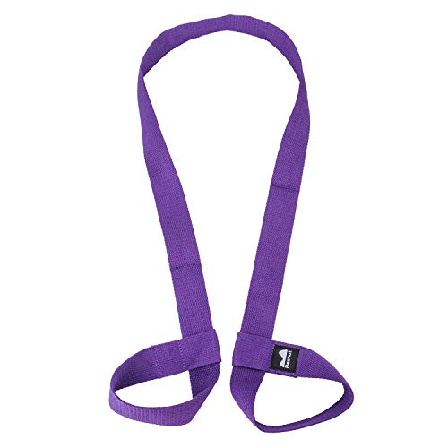 Product Cover REEHUT Yoga Mat Strap, Adjustable Mat Carrier Sling for Carrying, Doubles As Yoga Strap for Stretching-Durable Cotton Texture (Yoga MAT NOT Included) - Purple