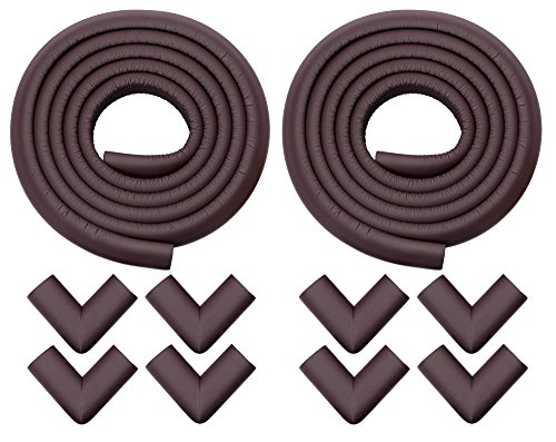 Product Cover Store2508 Child Safety Strip Cushion & Corner Guards with Strong Fibreglass Tape for Baby Safety Child Proofing (Brown)