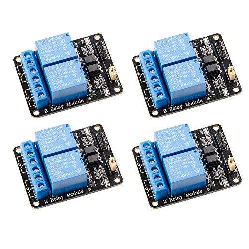 Product Cover Qunqi 4pcs 5V 2 Channel 5V Relay Module with Optocoupler Low Level Trigger Expansion Board for Arduino UNO R3 MEGA 2560 1280 DSP ARM PIC AVR STM32 Raspberry Pi