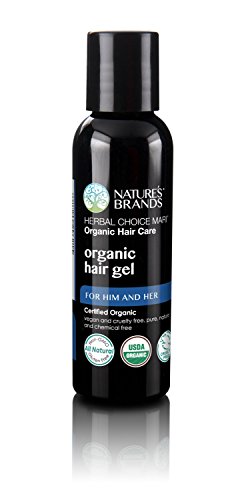 Product Cover Organic Hair Gel by Herbal Choice Mar (2 Fl Oz Bottle) - TSA-Approved Travel Size - No Toxic Chemicals