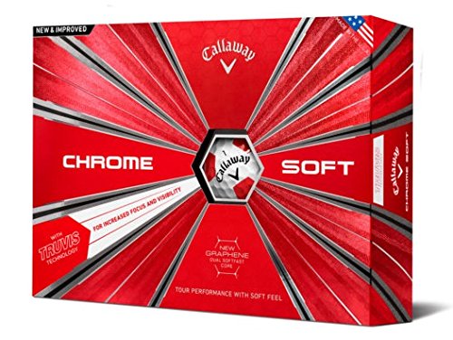 Product Cover Callaway Golf Chrome Soft '18 Truvis Chrome Soft Truvis '18 Golf Ball (12 Ball Pack), Truvis Red