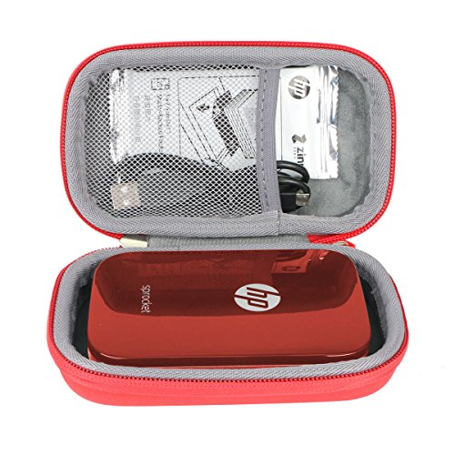Product Cover Hard Travel Case for HP Sprocket Portable Photo Printer by co2CREA (Red)