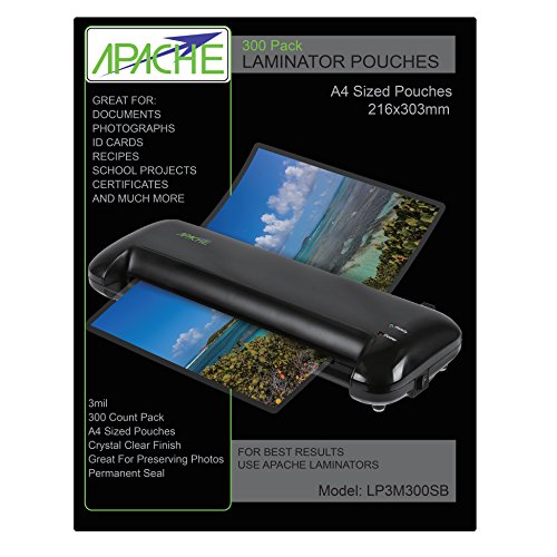 Product Cover Apache Laminating Pouches, Letter Size, 300 Pack, 3 mil