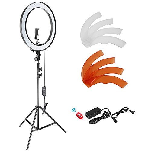 Product Cover Neewer 18-inch SMD LED Ring Light Dimmable Lighting Kit with 78.7-inch Light Stand, Filter and Hot Shoe Adapter for Camera Photo Studio LED Lighting Portrait YouTube Video Shooting (No Carrying Bag)