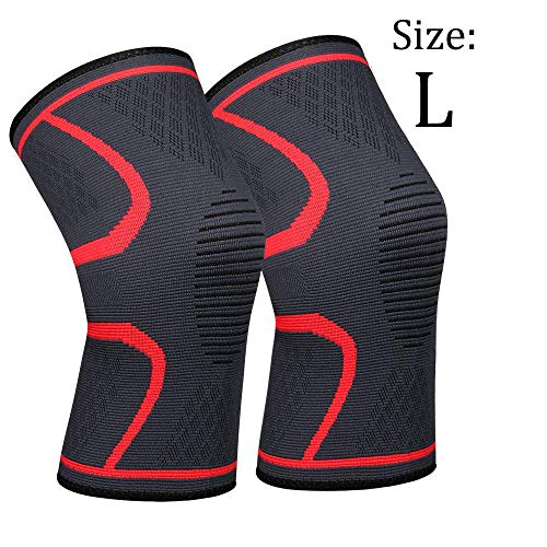 Product Cover 711TEK Compression Knee Sleeves - Best Knee Brace FDA Approved for Men & Women - Knee Support for Running and All Sports,Faster Injury Recovery (Large-2p)