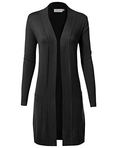 Product Cover MAYSIX APPAREL Long Sleeve Long Line Knit Sweater Open Front Cardigan W/Pocket for Women (S-3XL)