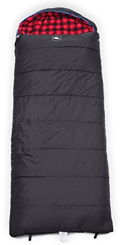 Product Cover Tough Outdoors All Season XL Sleeping Bag for Big and Tall Adults - Ideal for Warm/Cold Weather Camping and Hiking - Wide, Oversized & Waterproof Hooded Sleeping Bag with Free Compression Sack