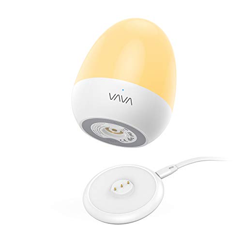 Product Cover VAVA VA-CL006 Night Lights for Kids with Stable Charging Pad, ABS+PC Bedside Lamp for Breastfeeding, Touch Control&Timer Setting, White