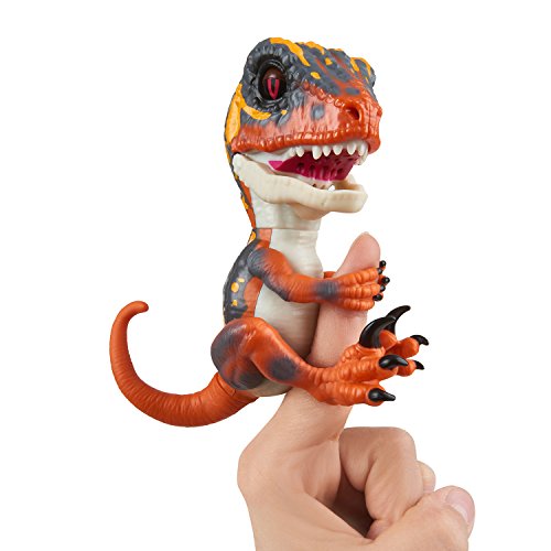 Product Cover Untamed Raptor by Fingerlings - Blaze (Orange) - Interactive Collectible Dinosaur - By WowWee