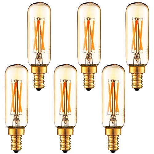 Product Cover LiteHistory Dimmable T6 led Bulb 40W Candelabra led 2200K Amber 250lm 4W e12 T25 led Bulb 6Pack