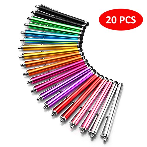 Product Cover Stylus Pen LIBERRWAY 20 Pack of Pink Purple Black Green Silver Stylus Universal Touch Screen Capacitive Stylus for Kindle Touch ipad iPhone 6/6s 6Plus 6s Plus Samsung S5 S6 S7 Edge S8 Plus Note