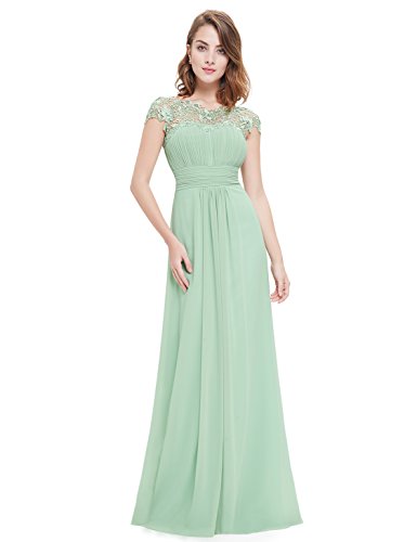 Product Cover Ever-Pretty Womens Cap Sleeve Lace Neckline Ruched Bust Evening Gown 09993