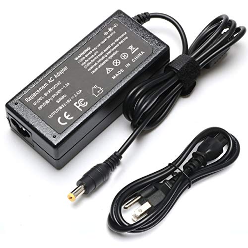 Product Cover Jeestam 19V 3.42A 65W Laptop Charger Adapter Replacement for Acer Aspire 5253 5315 5516 5517 5520 5532 5534 S3 V3 V5 E1 R7 M5 Series ChromeBook AC710 C7 C700 C710 C710-2055 C710-2411 Power Supply Cord