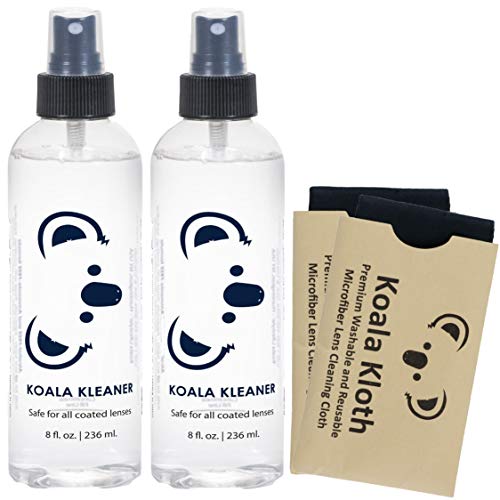 Product Cover Koala Kleaner Alcohol Free Eyeglass Lens Cleaner Spray Care Kit | 16oz + 2 Cloths | Safe for Cleaning All Lenses and Screens