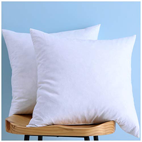 Product Cover LunarTex Set of 2, Cotton Fabric Pillow Inserts, Down and Feather Throw Pillow Insert, 26X26 Inches