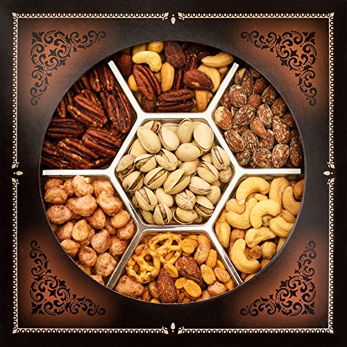 Product Cover Jaybee's Nuts Gift Basket - Great for Holiday, Corporate, Birthday Gift or as Healthy Nut Snack - Great Variety of Mixed Nuts, Kosher Certified