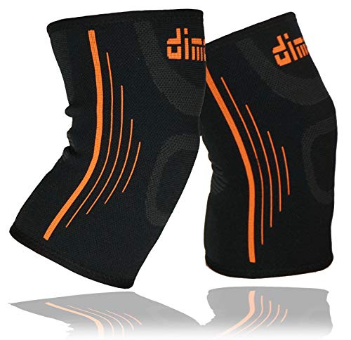 Product Cover dimok Athletic Knee Brace Compression Sleeve Leg Support for Lifting Running Crossfit Men Women Kids - Joint Pain Arthritis Meniscus Tear & Fast Recovery (2 Pack, XL)